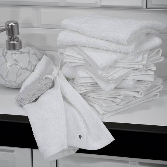 Tens Towels 60 Stück Waschlappen, 30,5 x 30,5 cm, leichteres Gewicht, schnell trocknend, super weich und saugfähig, sanfte Gesichtshandtücher, Hotelqualität, perfekt für Badezimmer, Fitnessstudio, Spa