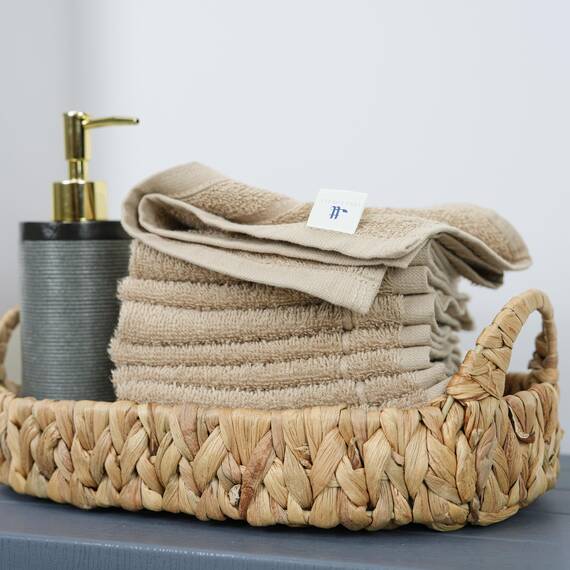 Tens Towels Waschlappen, 30,5 x 30,5 cm, leichteres Gewicht, schnell trocknend, super weich und saugfähig, sanfte Gesichtshandtücher, Hotelqualität, perfekt für Badezimmer, Fitnessstudio, Spa (Beige