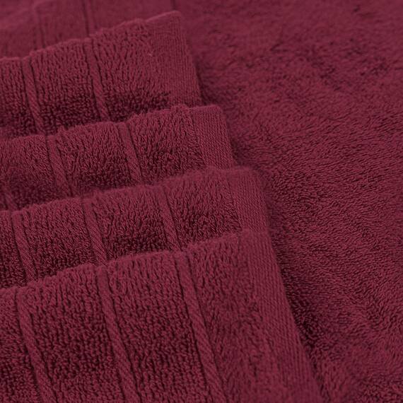 Tens Towels Extra große Badetücher, 76,2 x 152,4 cm, 100% Baumwolle, größeres und leichteres Gewicht, schnelles trocknen, super weich und saugfähig, perfekt für Badezimmer, 4 Stück, Burgunderrot