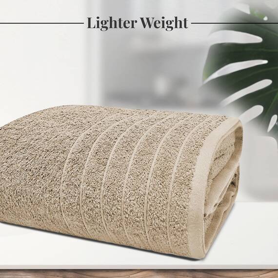 Tens Towels Jumbo-Badetuch, 100 % Baumwolle, super weich und saugfähig, perfekt zum Einwickeln, 100 % Baumwolle, 101,6 x 203,2 cm, 1 Stück, Beige