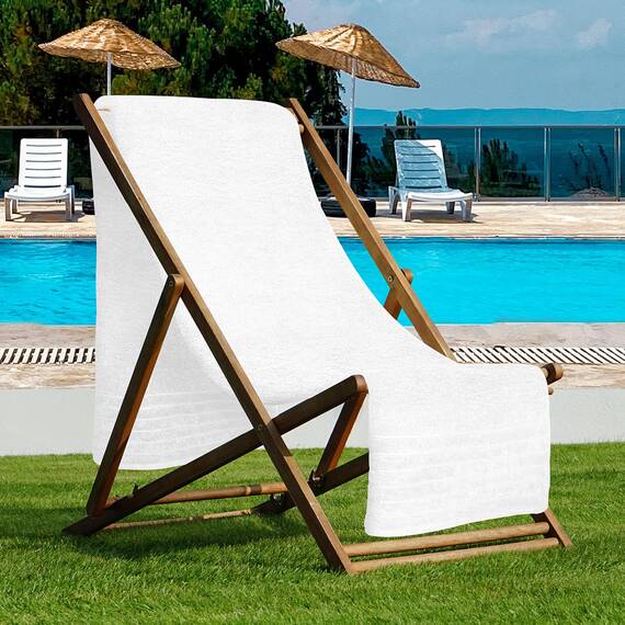 Tens Towels Jumbo-Badetuch, 101,6 x 203,2 cm, extra groß und leicht, schneller zu trocknen, 100 % Baumwolle, super weich und saugfähig, perfekt zum Einwickeln, Weiß, 1 Stück