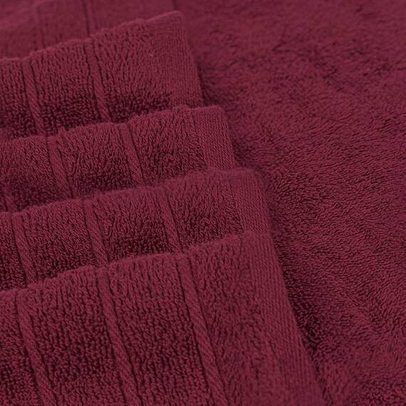 Tens Towels Extra große Badetücher, 89 x 178 cm, 100 % Baumwolle, größeres und leichteres Gewicht, schnelles trocknen, super weich und saugfähig, übergroße Badetücher, 2 Stück, Burgunderrot