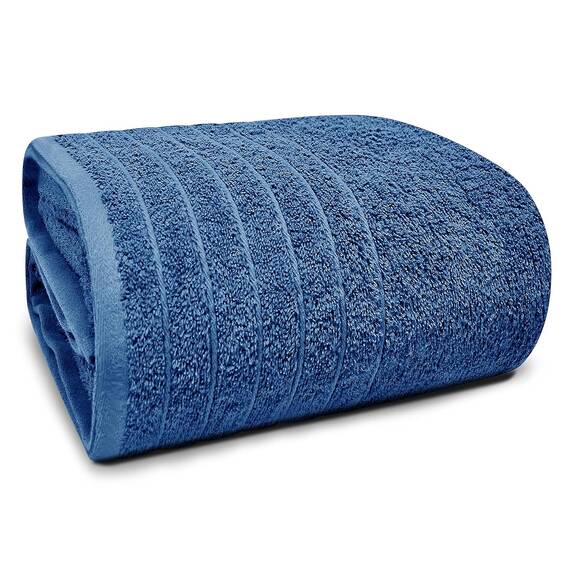 Tens Towels Jumbo-Badetuch, 100 % Baumwolle, super weich und saugfähig, perfekt zum Einwickeln, 100 % Baumwolle, 101,6 x 203,2 cm, 1 Stück, Blau