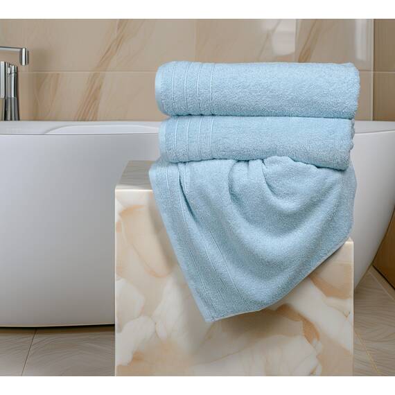 Tens Towels Extra große Badetücher, 76,2 x 152,4 cm, 100 % Baumwolle, größeres und leichteres Gewicht, schnelles trocknen, super weich und saugfähig, perfekt für Badezimmer, 4 Stück, Himmelblau