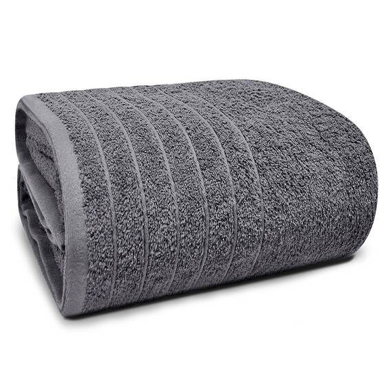 Tens Towels Jumbo-Badetuch, 100% Baumwolle, super weich und saugfähig, perfekt zum Einwickeln, 100% Baumwolle, 101,6 x 203,2 cm, Dunkelgrau, 1 Stück