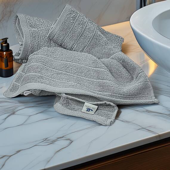 Tens Towels Handtücher, 100 % Baumwolle, leichteres Gewicht, schnell trocknend, 40,6 x 71,1 cm, super weich und saugfähig, perfekt für Bad und Küche, kühles Grau, 6 Stück