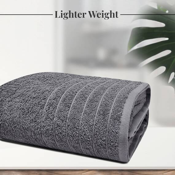 Tens Towels Jumbo-Badetuch, 100% Baumwolle, super weich und saugfähig, perfekt zum Einwickeln, 100% Baumwolle, 101,6 x 203,2 cm, Dunkelgrau, 1 Stück