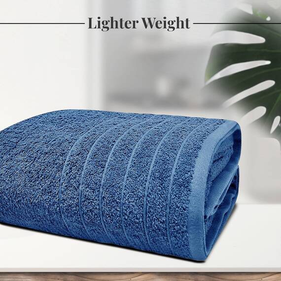 Tens Towels Jumbo-Badetuch, 100 % Baumwolle, super weich und saugfähig, perfekt zum Einwickeln, 100 % Baumwolle, 101,6 x 203,2 cm, 1 Stück, Blau