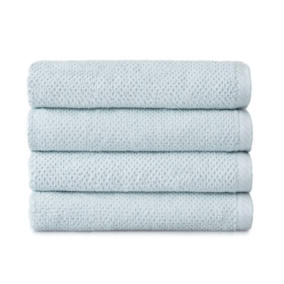 Welhome Franklin Premium | 4-teiliges Badetuch-Set | Popcorn strukturierte himmelblaue Badetücher | Hotel- und Spa-Handtücher für Badezimmer | weich und saugfähig | 600 g/m² 100% Baumwolle