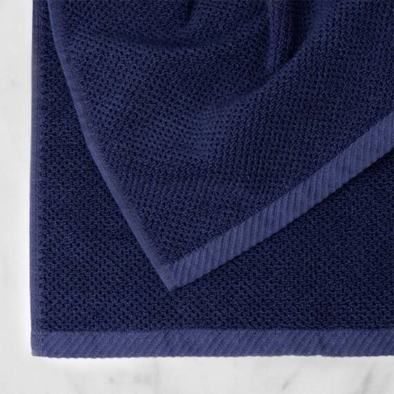 Welhome Franklin Badetücher | 4-teiliges Set | Deep Navy | strukturierte Oberfläche | sehr saugfähig | Premium 100% Baumwolle | schwer | super weich | nachhaltig hergestellt | pflegeleicht