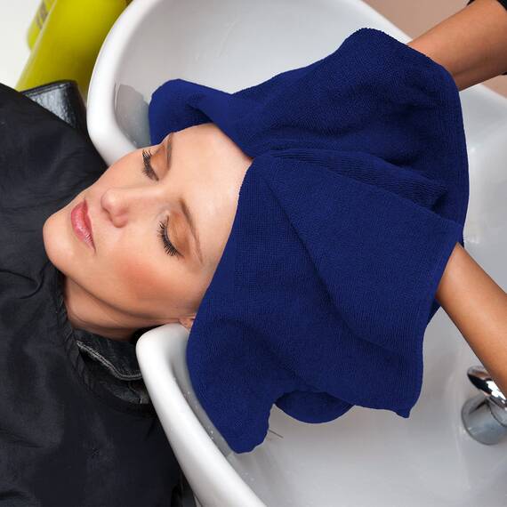 Utopia Towels Salon-Handtücher, Baumwolle, Nicht bleichfest, sehr saugfähig, für Hand, Fitnessstudio, Schönheit, Spa und Haarpflege zu Hause, 40,6 x 68,6 cm, 24 Stück, königsblau