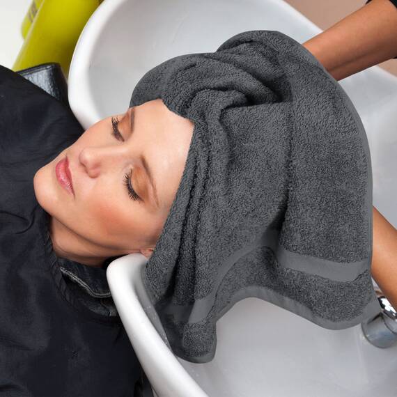 Utopia Towels Grey Salon Towels, Pack of 24 (Not Bleach Proof, 16 x 27 Inches) Highly Absorbent Towels for Hand, Gym, Beauty, Hair, Spa, and Home Hair Care
