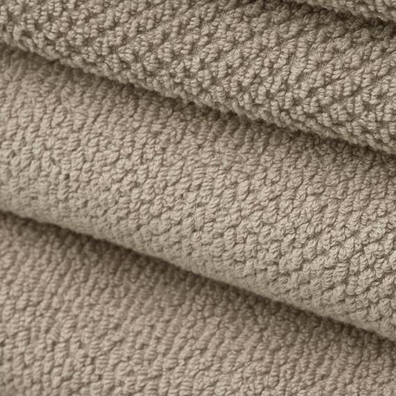 Welhome Franklin 100% Cotton Textured Towel (Flax) - Set of 6 - Highly Absorbent - Combed Cotton - Durable - Low Lint - 600 GSM - Machine Washable : 2 Bath Towels - 2 Hand Towels - 2 Wash Towels