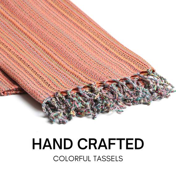 BAY LAUREL Türkisches Strandtuch mit Reisetasche, 39 x 71 cm, schnell trocknend, sandfrei, leicht, große übergroße Handtücher, leicht
