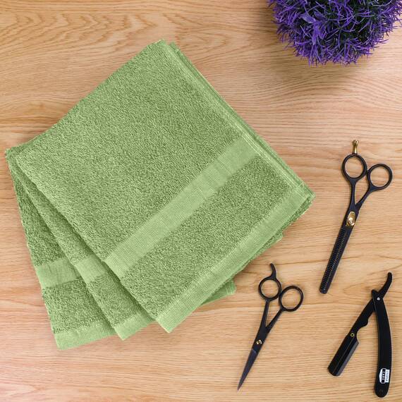 Utopia Towels Salon-Handtücher, Baumwolle, Nicht bleichfest, sehr saugfähig, für Hand, Fitnessstudio, Schönheit, Spa und Haarpflege zu Hause, 40,6 x 68,6 cm, 12er-Pack, salbeigrün