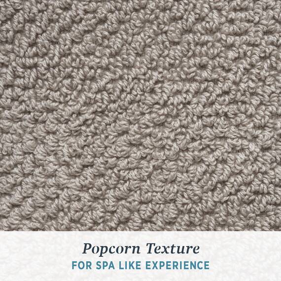 Welhome Franklin 100% Cotton Textured Towel (Flax) - Set of 6 - Highly Absorbent - Combed Cotton - Durable - Low Lint - 600 GSM - Machine Washable : 2 Bath Towels - 2 Hand Towels - 2 Wash Towels
