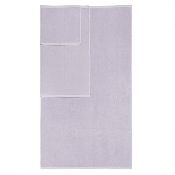 Welhome Franklin 100% Cotton Textured Towel (Lilac) - Set of 6 - Highly Absorbent - Combed Cotton - Durable - Low Lint - 600 GSM - Machine Washable : 2 Bath Towels - 2 Hand Towels - 2 Wash Towels