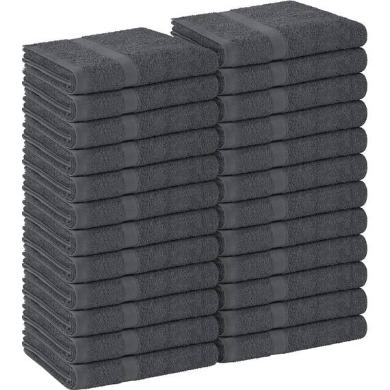 Utopia Towels Grey Salon Towels, Pack of 24 (Not Bleach Proof, 16 x 27 Inches) Highly Absorbent Towels for Hand, Gym, Beauty, Hair, Spa, and Home Hair Care