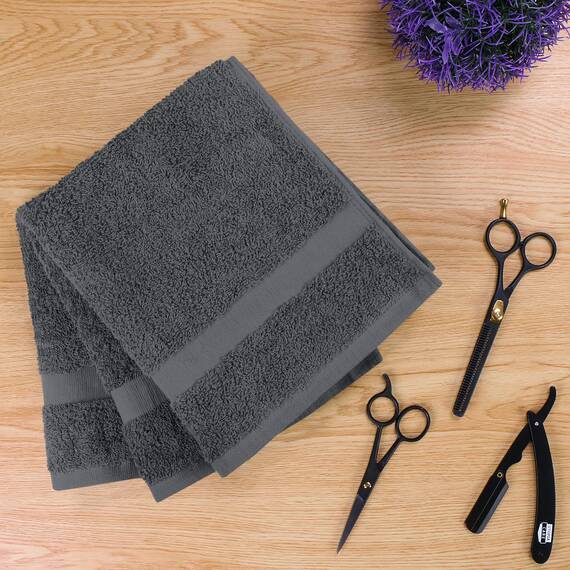 Utopia Towels Grey Salon Towels, Pack of 24 (Not Bleach Proof, 16 x 27 Inches) Highly Absorbent Towels for Hand, Gym, Beauty, Hair, Spa, and Home Hair Care