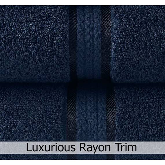 COTTON CRAFT Ultra Soft Waschlappen, 30 x 30 cm, Nachthimmel, 100% Reine ringgesponnene Baumwolle, luxuriöser Viskose-Rand, ideal für den täglichen Gebrauch, pflegeleicht, maschinenwaschbar
