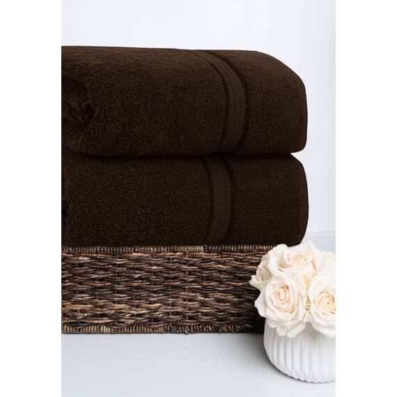 COTTON CRAFT 2er-Pack ultraweiche, übergroße Badetücher, 2 Stück, 200 x 450 cm, Gewicht: 940 g, 100 % reine ringgesponnene Baumwolle, luxuriöser Viskose-Rand, ideal für den täglichen Gebrauch,