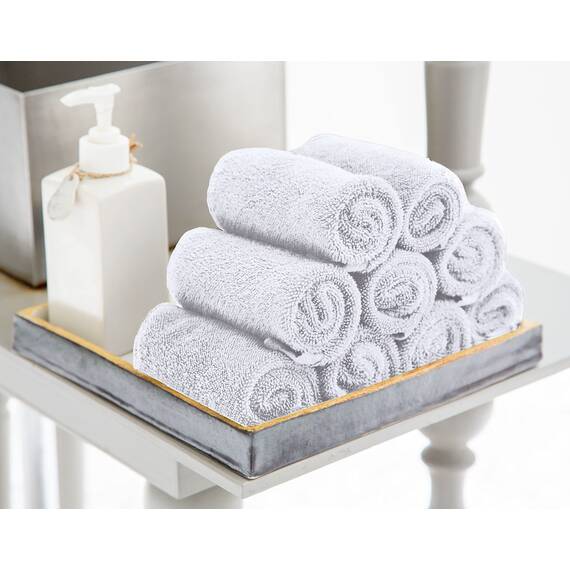 Utopia Towels Baumwoll-Waschlappen-Set – 100% ringgesponnene Baumwolle, hochwertige Flanell-Waschlappen für das Gesicht, sehr saugfähige und weiche Handtücher, 24 Stück, Schwarz/Weiß