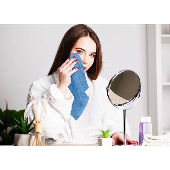 Utopia Towels Baumwoll-Waschlappen-Set – 100% ringgesponnene Baumwolle, hochwertige Flanell-Waschlappen für das Gesicht, sehr saugfähige und weiche Handtücher, 60 Stück, Electric Blue
