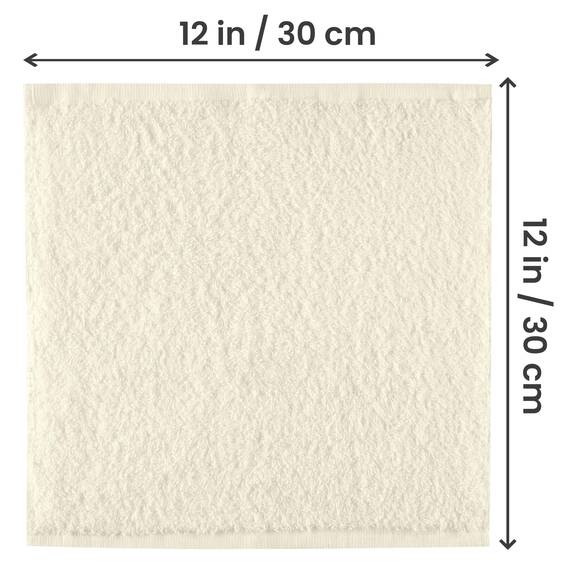 Utopia Towels Baumwoll-Waschlappen-Set – 100% ringgesponnene Baumwolle, hochwertige Flanell-Waschlappen für das Gesicht, sehr saugfähige und weiche Handtücher, 24 Stück, Elfenbeinfarben