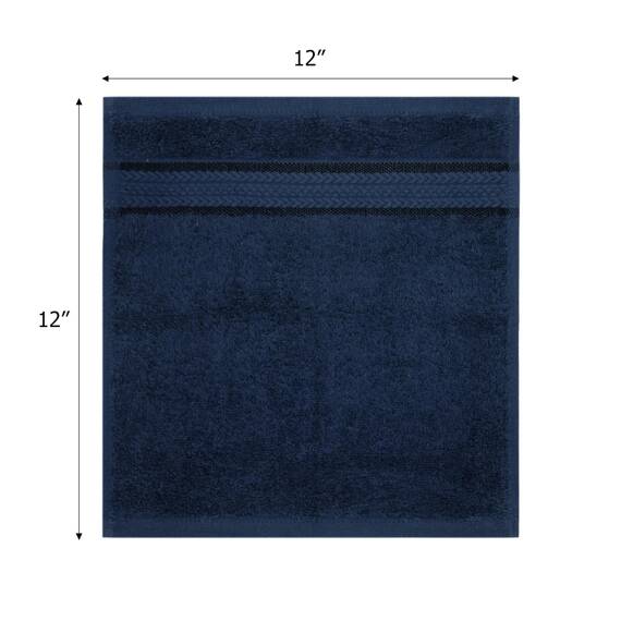 COTTON CRAFT Ultra Soft Waschlappen, 30 x 30 cm, Nachthimmel, 100% Reine ringgesponnene Baumwolle, luxuriöser Viskose-Rand, ideal für den täglichen Gebrauch, pflegeleicht, maschinenwaschbar