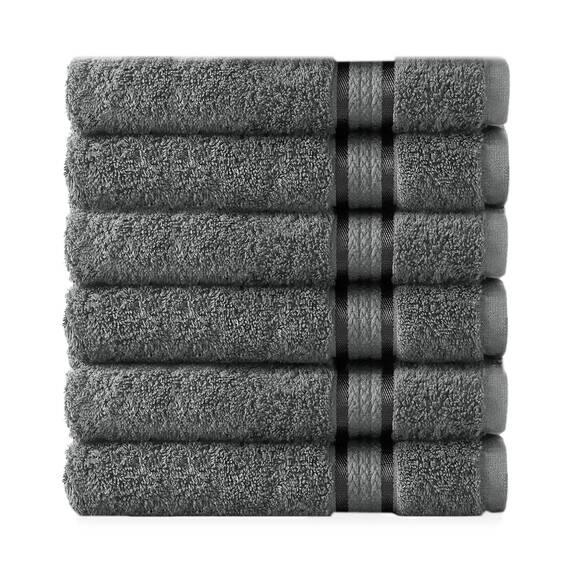 COTTON CRAFT Ultraweiche Handtücher – 6 Stück 100 % Baumwolle Gesichtshandtücher – saugfähig, schnell trocknend, für den Alltag, Luxushotel, Badezimmer, Küche, Spa, Fitnessstudio, Dusche, Pool