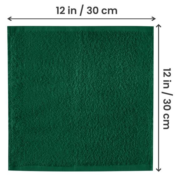 Utopia Towels Baumwoll-Waschlappen-Set – 100% ringgesponnene Baumwolle, hochwertige Flanell-Waschlappen für das Gesicht, sehr saugfähige und weiche Handtücher, 12 Stück, Electric Blue/Hunter