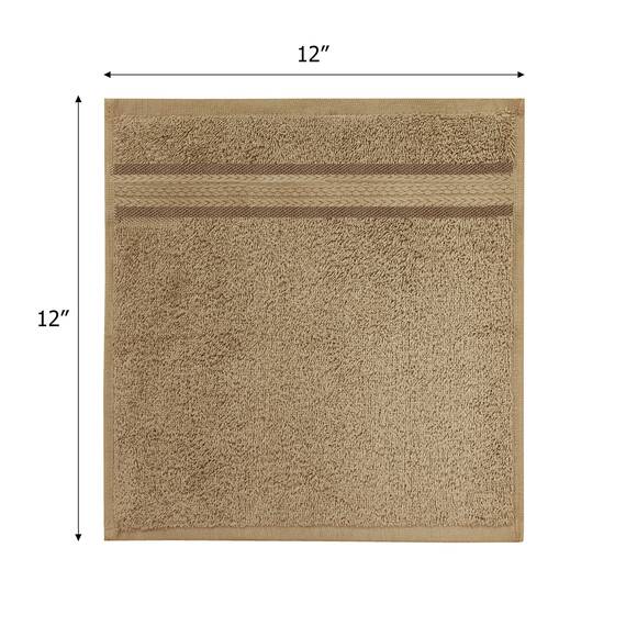 COTTON CRAFT Ultraweiche Waschlappen, 12 Stück, 30,5 x 30,5 cm, 100 % Baumwolle, Waschlappen, saugfähig, schnell trocknend, für den Alltag, Luxus, Hotel, Badezimmer, Küche, Spa, Fitnessstudio, Pool