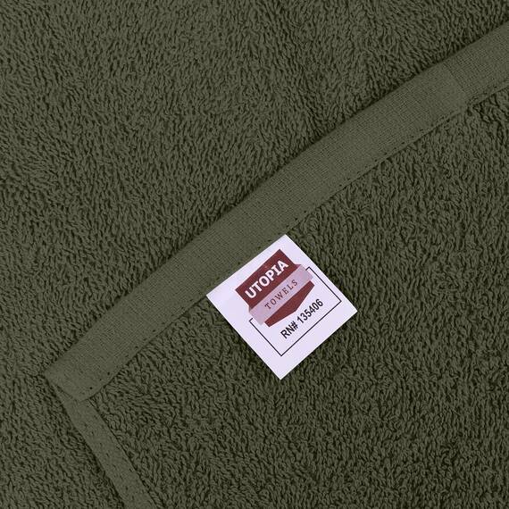 Utopia Towels Baumwoll-Waschlappen-Set – 100% ringgesponnene Baumwolle, hochwertige Flanell-Waschlappen für das Gesicht, sehr saugfähige und weiche Handtücher, 24 Stück, Dusty Olive