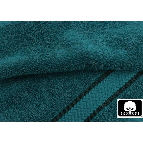COTTON CRAFT Ultra weiches Luxus-Handtuch-Set, 6-teilig, ringgesponnene Baumwolle, 580 g/m², schwer, 2 Badetücher, 2 Handtücher, 2 Waschlappen, Blaugrün