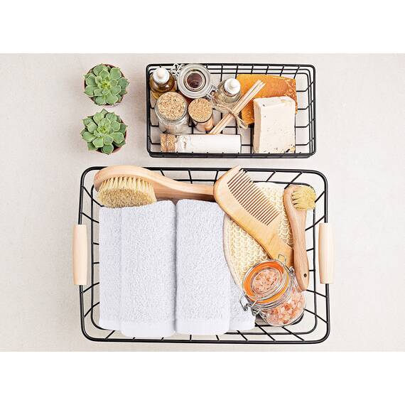 Utopia Towels Baumwoll-Waschlappen-Set – 100% ringgesponnene Baumwolle, hochwertige Flanell-Waschlappen für das Gesicht, sehr saugfähige und weiche Handtücher, 24 Stück, Schwarz/Weiß