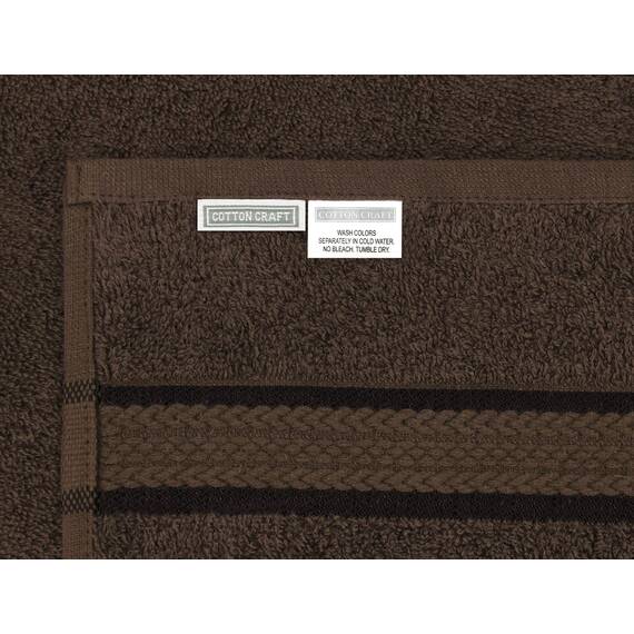 Cotton Craft 12 Stück – ultraweiche, sehr große Waschlappen 30,5 x 30,5 cm – 100 % reine ringgesponnene Baumwolle – luxuriöser Viskose-Rand – ideal für den täglichen Gebrauch – jedes Handtuch wiegt 57