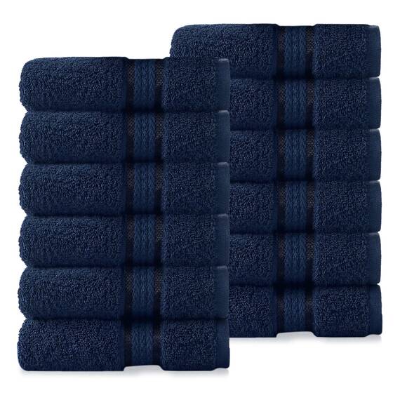 COTTON CRAFT Ultra Soft Waschlappen, 30 x 30 cm, Nachthimmel, 100% Reine ringgesponnene Baumwolle, luxuriöser Viskose-Rand, ideal für den täglichen Gebrauch, pflegeleicht, maschinenwaschbar