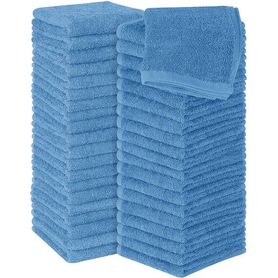 Utopia Towels Baumwoll-Waschlappen-Set – 100% ringgesponnene Baumwolle, hochwertige Flanell-Waschlappen für das Gesicht, sehr saugfähige und weiche Handtücher, 60 Stück, Electric Blue