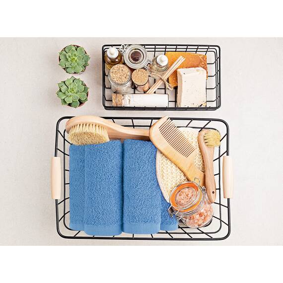 Utopia Towels Baumwoll-Waschlappen-Set – 100% ringgesponnene Baumwolle, hochwertige Flanell-Waschlappen für das Gesicht, sehr saugfähige und weiche Handtücher, 60 Stück, Electric Blue