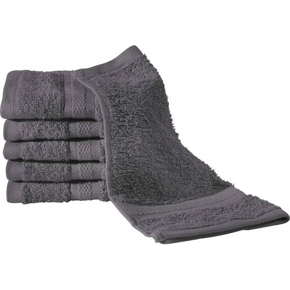 REDBEST Seiftuch 6er-Pack Chicago anthrazit Größe 30x30 cm - saugstark, strapazierfähig, ideal für Reisen, Sport (weitere Farben)