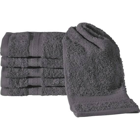 REDBEST Gästetuch 6er-Pack Chicago anthrazit Größe 30x50 cm - saugstark, strapazierfähig, ideal für Reisen, Sport (weitere Farben)