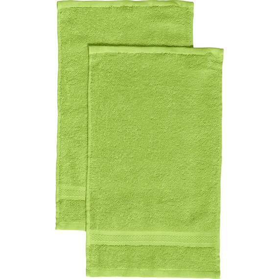 REDBEST Gästetuch 2er-Pack Chicago apfelgrün Größe 30x50 cm - saugstark, strapazierfähig, ideal für Reisen, Sport (weitere Farben)