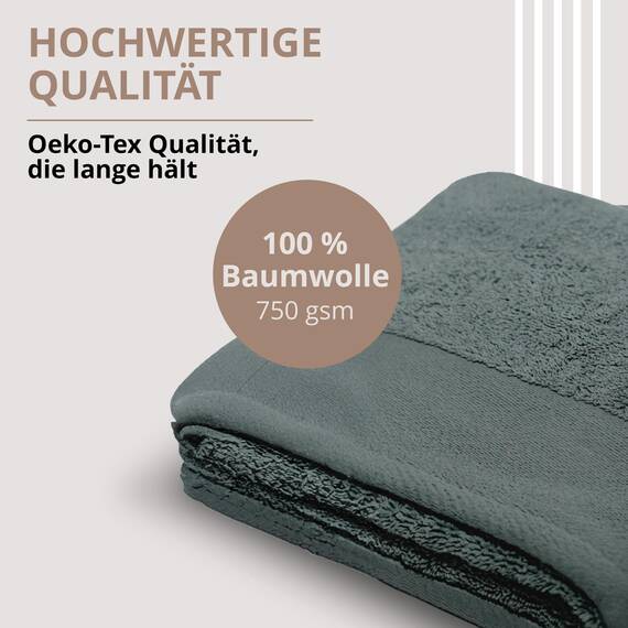 casaviva – Handtücher Set 100% Hochwertige Baumwolle 750 g/m², Oeko-Tex Badehandtücher, extra kuschelig und saugfähig - 6-teiliges Handtuchset - Sage Grün