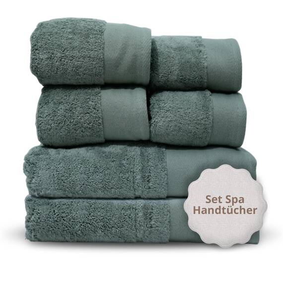 casaviva – Handtücher Set 100% Hochwertige Baumwolle 750 g/m², Oeko-Tex Badehandtücher, extra kuschelig und saugfähig - 6-teiliges Handtuchset - Sage Grün