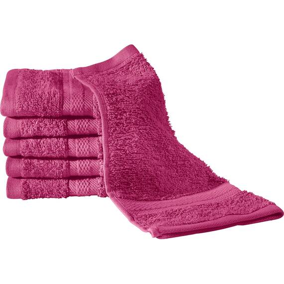 REDBEST Seiftuch 6er-Pack Chicago Fuchsia Größe 30x30 cm - saugstark, strapazierfähig, ideal für Reisen, Sport (weitere Farben)