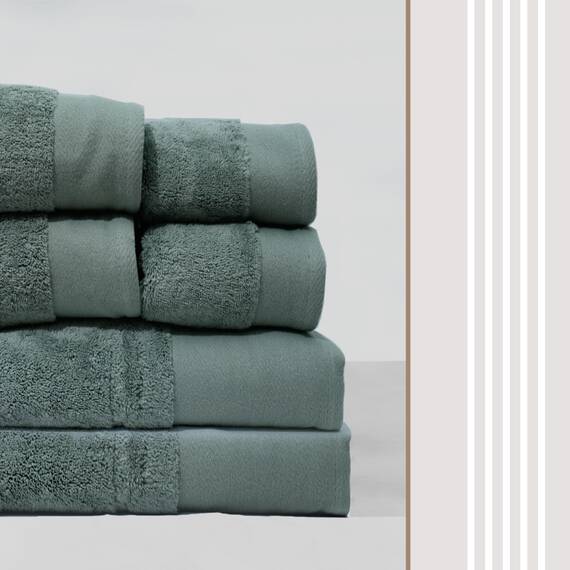 casaviva – Handtücher Set 100% Hochwertige Baumwolle 750 g/m², Oeko-Tex Badehandtücher, extra kuschelig und saugfähig - 6-teiliges Handtuchset - Sage Grün