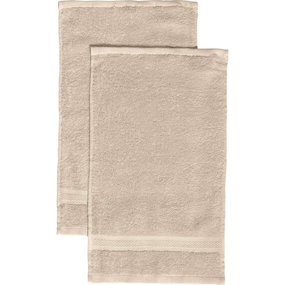 REDBEST Gästetuch 2er-Pack Chicago beige Größe 30x50 cm - saugstark, strapazierfähig, ideal für Reisen, Sport (weitere Farben)