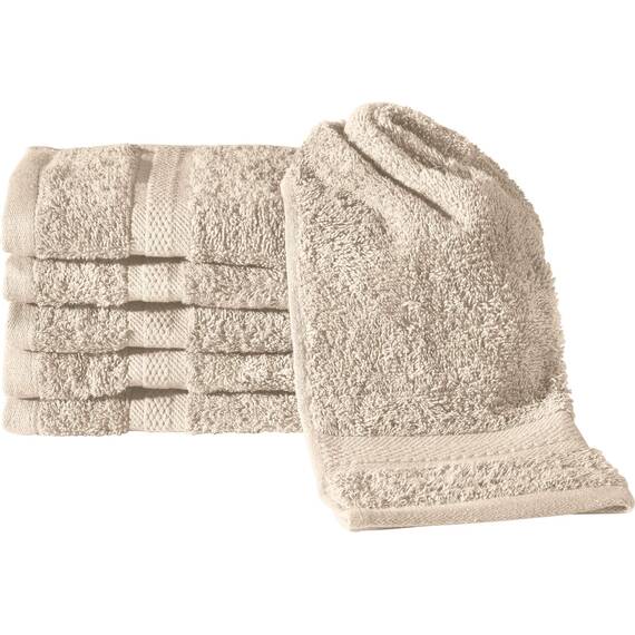 REDBEST Gästetuch 6er-Pack Chicago beige Größe 30x50 cm - saugstark, strapazierfähig, ideal für Reisen, Sport (weitere Farben)