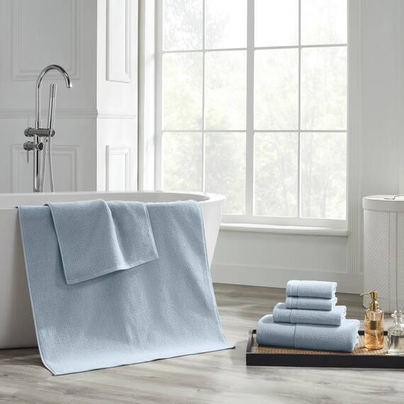 Modern Threads Waffelrippe 6-teiliges Handtuchset - Premium Baumwolle Badetücher, Ultra-saugfähig & weich, Elegante Waffelstruktur für Bad & Spa, Luft
