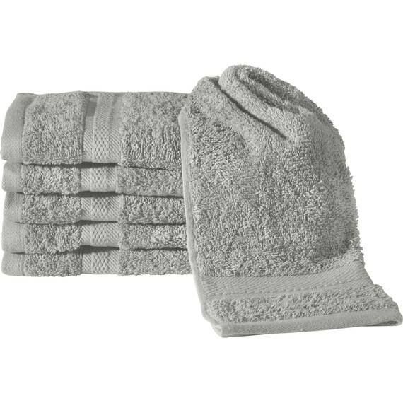 REDBEST Gästetuch 6er-Pack Chicago grau Größe 30x50 cm - saugstark, strapazierfähig, ideal für Reisen, Sport (weitere Farben)